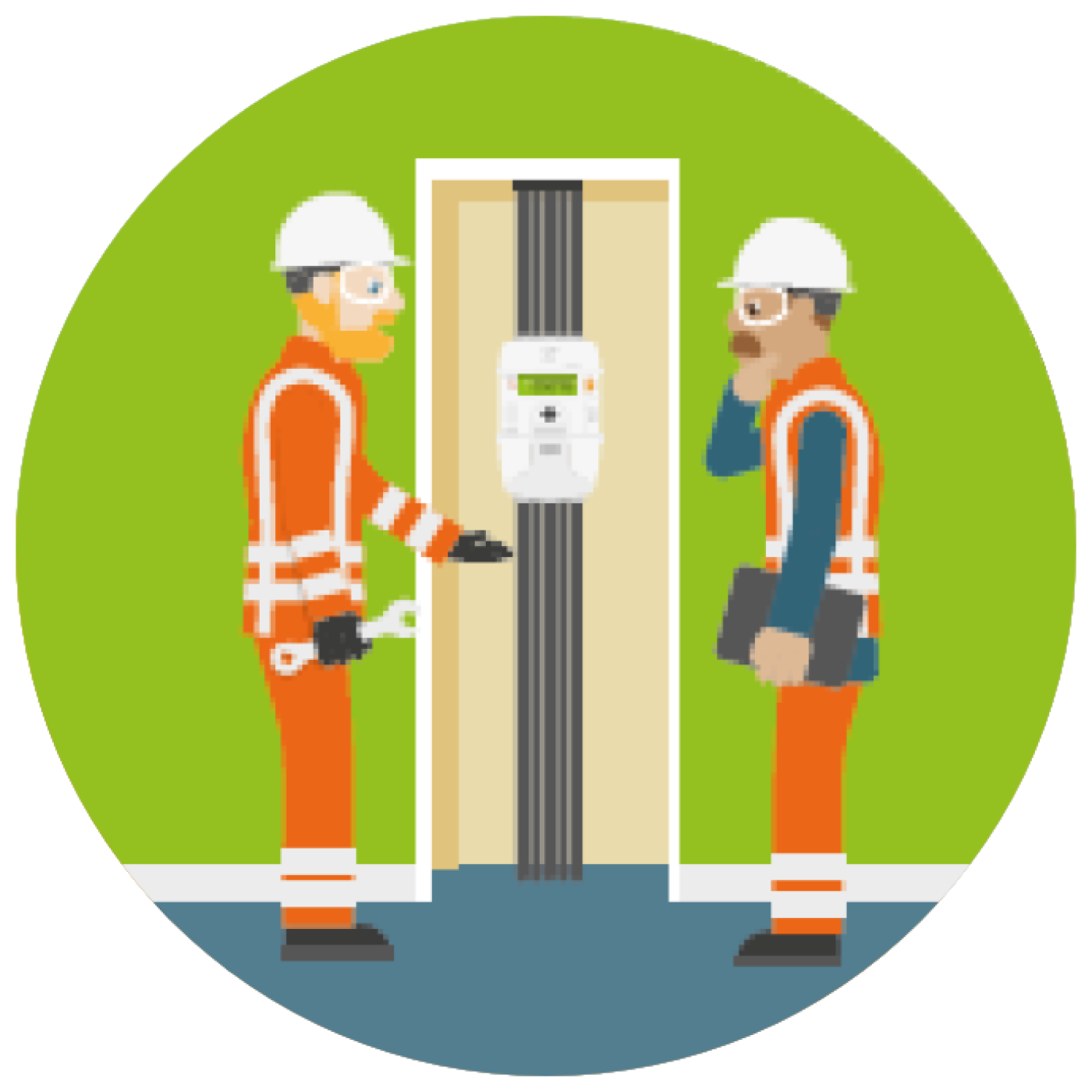 Ik begin niet voordat ik mijn werkzaamheden af stem met anderen.