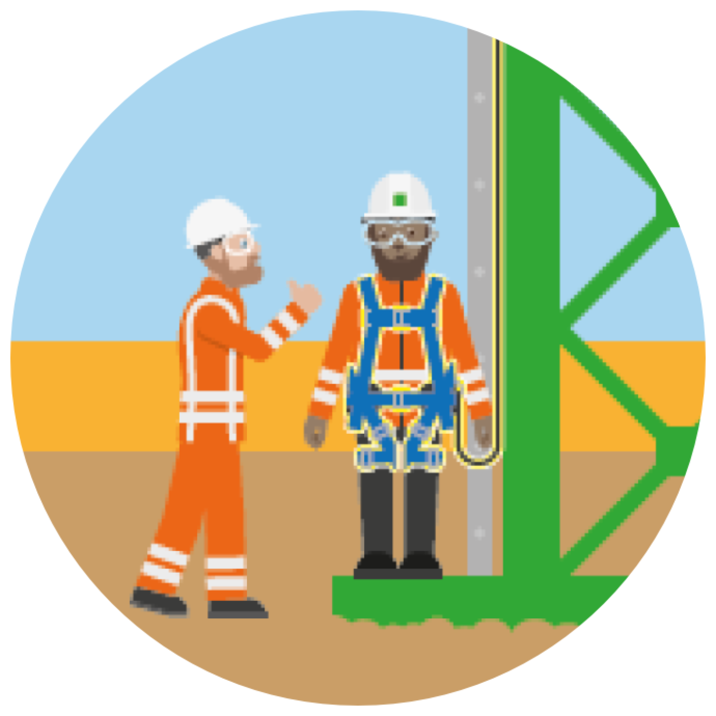 Ik geef een compliment als er veilig wordt gewerkt.